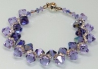 Violet/Amethyst Over/Under Crystal Bracelet