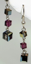Swarovski Cube Drop Earrings