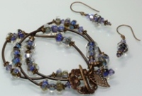 Tango Yo-Yo Purple Bracelet & Earrings Set